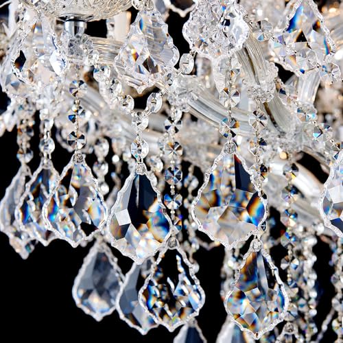Large Silver Modern Crystal Chandelier Light Fixtures
