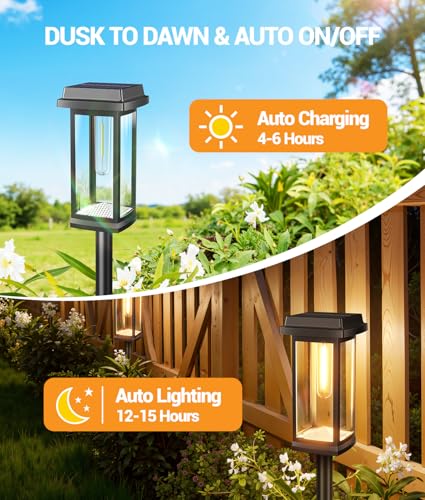 Solar Pathway Lights Outdoor (12 Count)