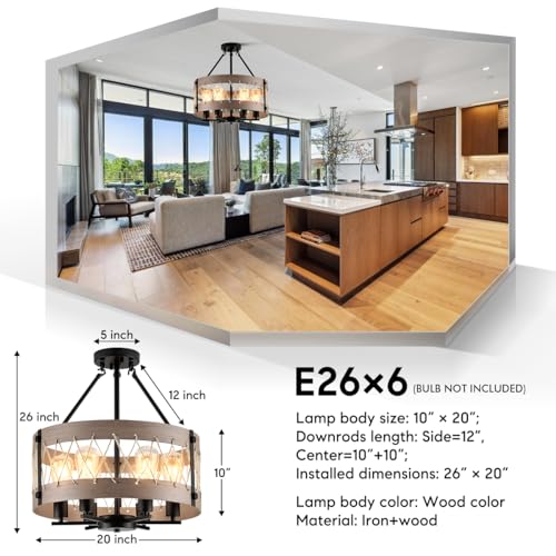 D20'' Farmhouse Chandelier