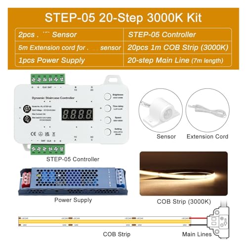 Stair Light with Motion Sensor Switch DC 12V 24V LED Light with House Step Stair Lighting