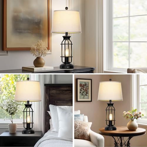 28" Tall Farmhouse Table Lamp for Living Room