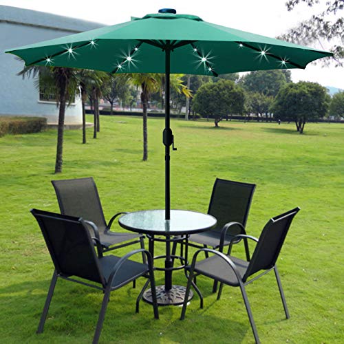 9' Solar LED Patio Umbrella