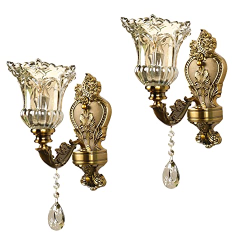Glass Wall Sconce Set of 2 (2 Count)