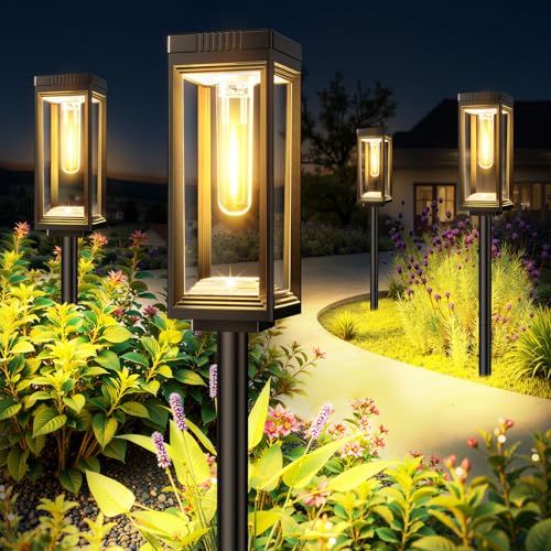 Solar Pathway Lights Outdoor (4 Count)