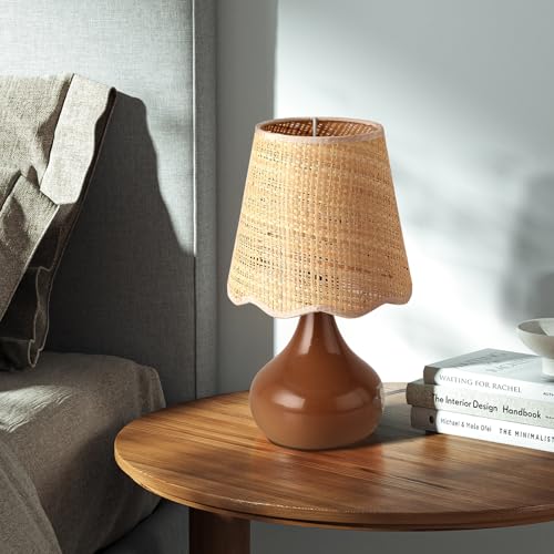 Brown Small Bedside Table Lamp for Bedroom