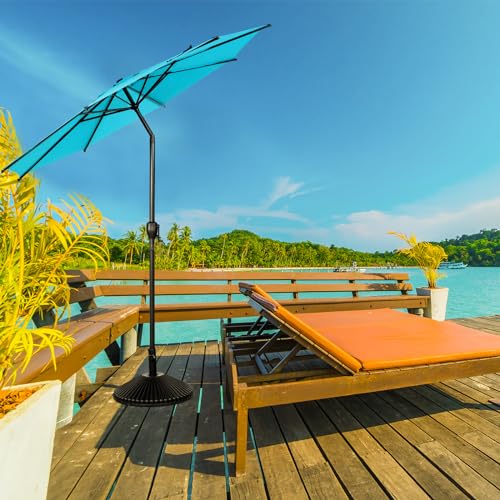 11FT Lyon Outdoor Patio Umbrella Outdoor Table Umbrella with Push Button Tilt and Crank Market Umbrella 8 Sturdy Ribs UV Protection Waterproof for Garden Deck Backyard Pool