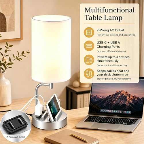 Touch Control USB Table Lamp with USB C