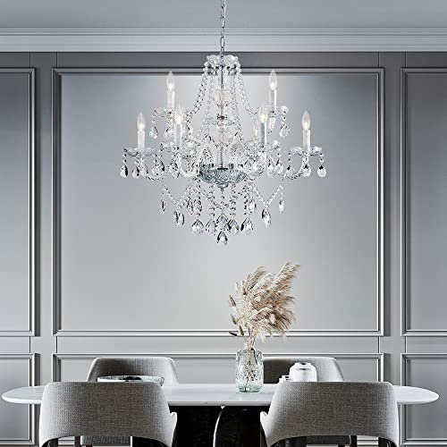 Saint Mossi 9 Light Modern Contemporary Elegant Crystal Glass Chandelier Pendant Ceiling Lighting Fixture