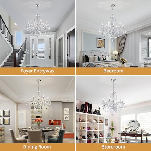 Crystal Chandelier Light Fixture (6 Count)