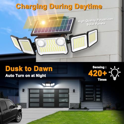 6000LM Solar Lights Outdoor (2 Count)