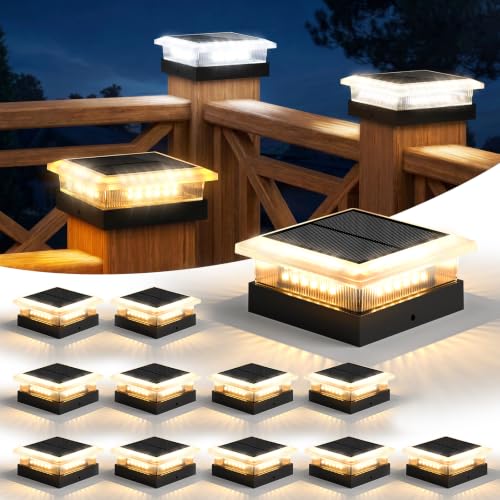 4x4 Solar Post Cap Lights 12 Pack (12 Count)