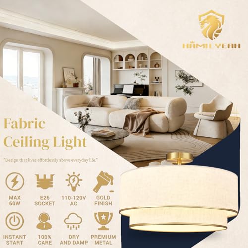 20 Inch Semi Flush Mount Ceiling Light