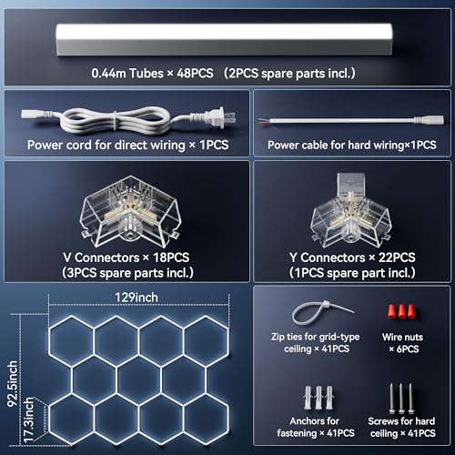 11 Hexagon LED Garage Light