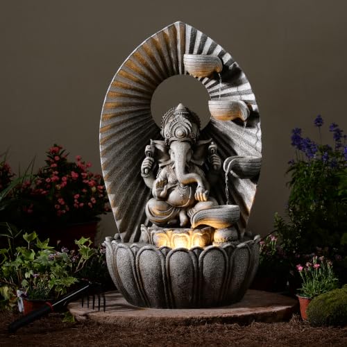 LED Ganesha Cascade Water Fountain