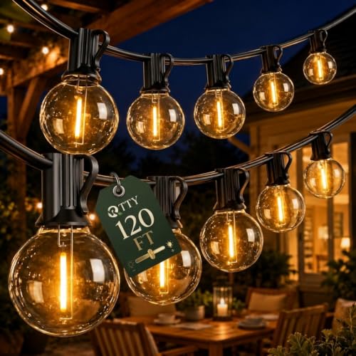 120 FT Outdoor String Lights Waterproof (120 Foot)