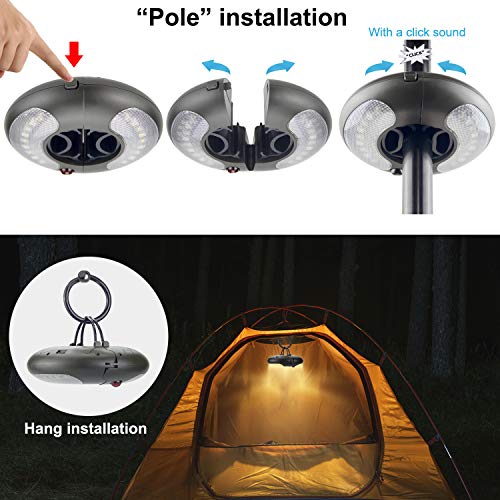 Battery Operated Hanging Lights Outdoor Patio Umbrella Light with Remote12Colors Changing Camping Tent Light Outside Brightness Dimmable and Timer Setting 120Lumens