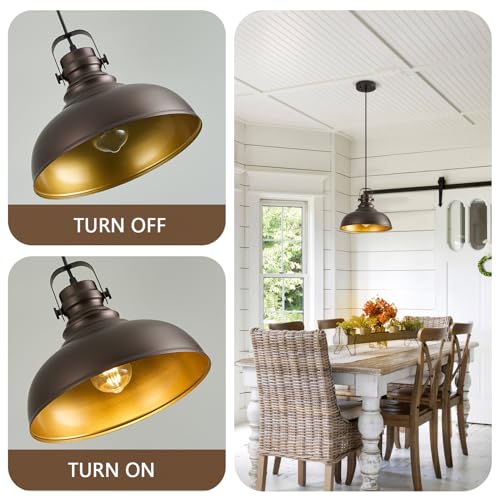 12 Inch Farmhouse Pendant Lights Kitchen Island (2 Count)