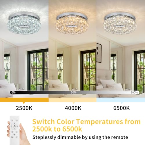 11.8” Crystal Ceiling Light Fixture