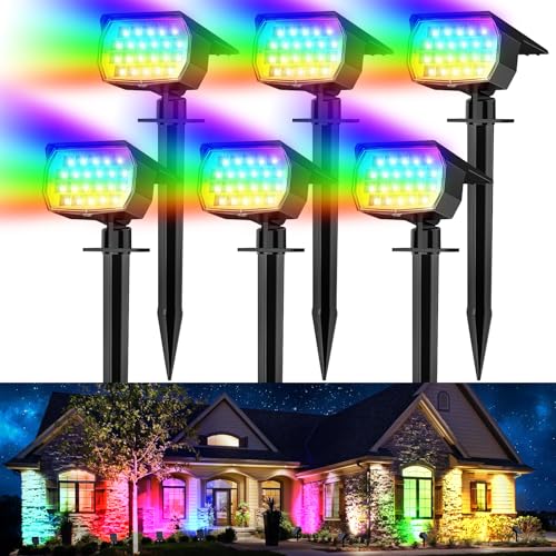 Solar Spot Lights Outdoor Waterproof (6 Count)