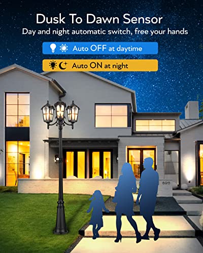 3 Head Outdoor Lamp Post Light Fixture