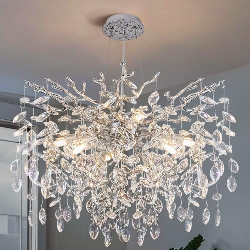 30" Modern Crystal Chandelier