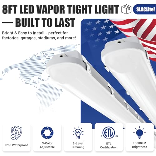 8FT LED Vapor Tight Light 120W (2 Count)
