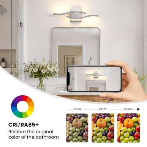 Nickel LED Bathroom Vanity Lights