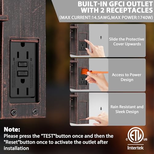 Porch Light with GFCI Outlet