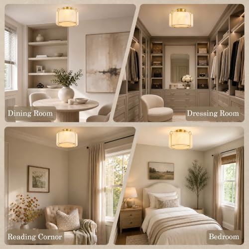 Gold Flush Mount Ceiling Light