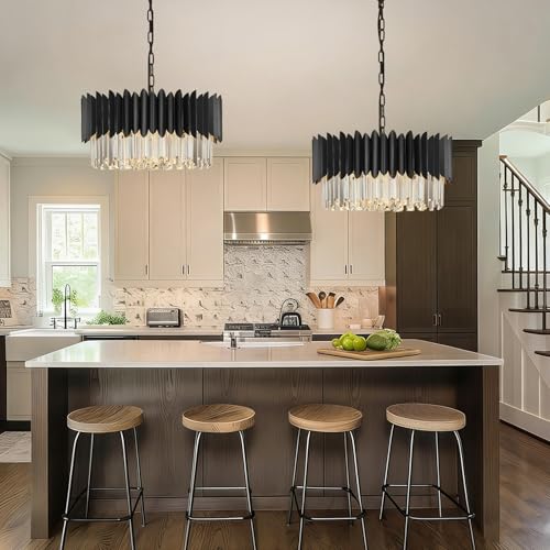 20" Black Crystal Chandelier 4