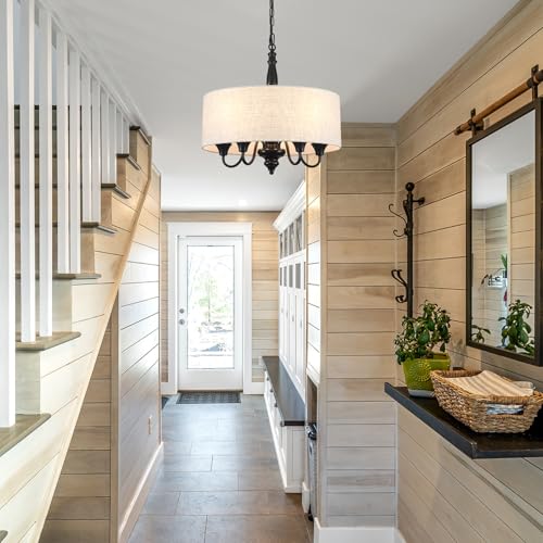 5 Light Drum Chandelier for Dining Room