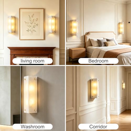 24" Alabaster Wall Sconces