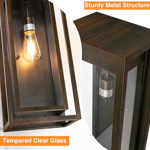 19 Inch Brown Outdoor Wall Light Fixtures