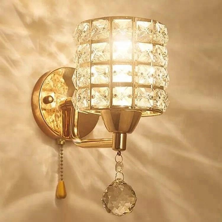 Modern Luxury Gold Crystal Wall Sconces Set of 2 (2 Count)
