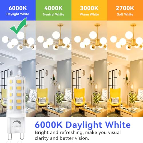 6 Pack Dimmable G9 LED Bulb (6 Count)