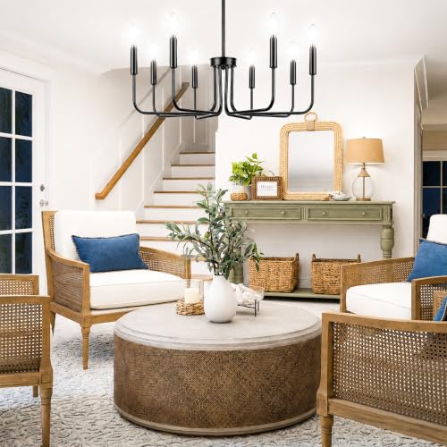 8 Light Black Chandelier
