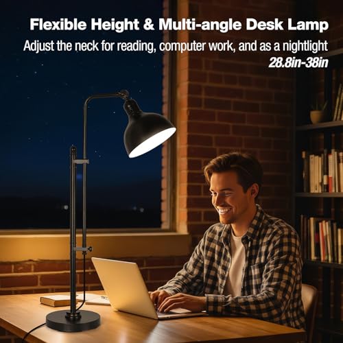 Industrial Adjustable Desk Lamp for Home Office