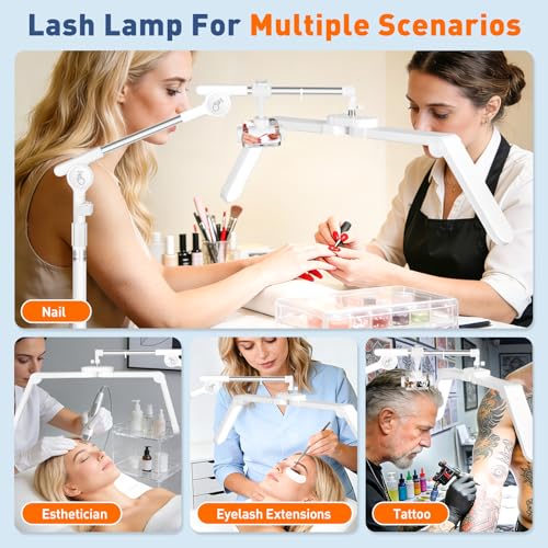 Half Moon Light for Eyelash Extensions Lash Tech Lamp Phone Holder