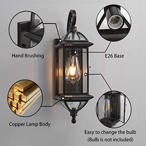 18.5" H Copper Outdoor Wall Lights Exterior Waterproof Wall Sconce