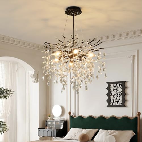 18 Inch Black Crystal Chandelier 6