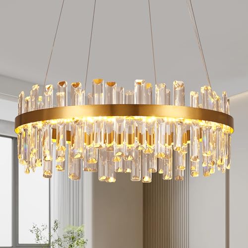 Modern Gold Crystal Led Chandelier