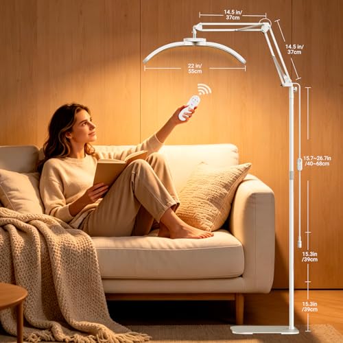 3-in-1 22" Half Moon Lash Light Remote LED Beauty Lamp 3 Color Shadow-Free (3 Count)