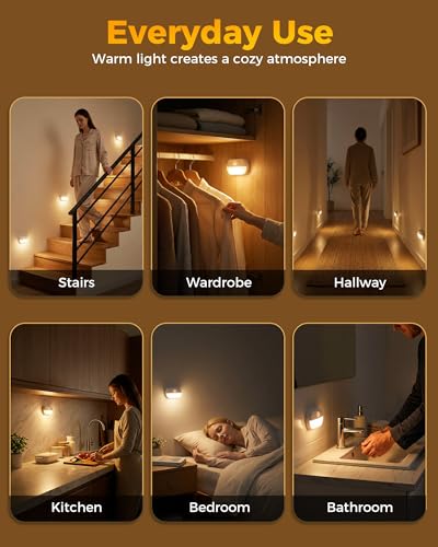 12 Pack Rechargeable Motion Sensor Stair Lights (12 Count)