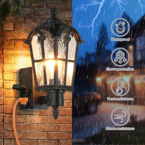 16’’ Large Outdoor Wall Lights with Outlet