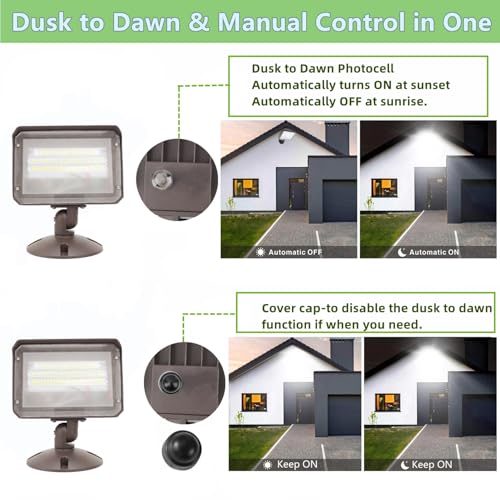 40W Outdoor LED Flood Light Dusk to Dawn with Knuckle