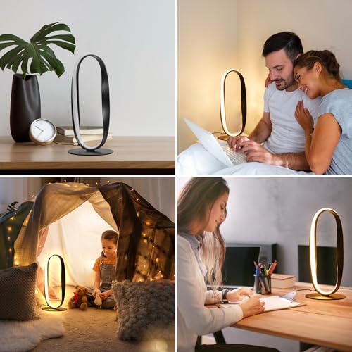 Black Circle LED Table Lamp
