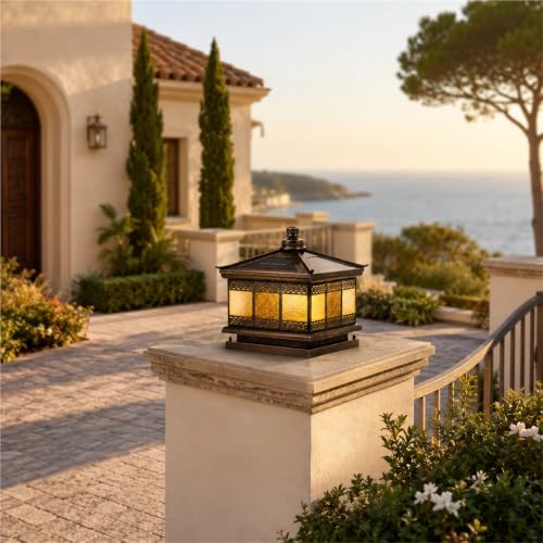 Vintage Outdoor Pillar Light Fixture