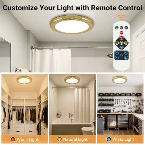 Gold Wireless Rechargeable Ceiling Light