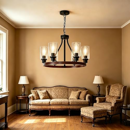 6 Light Rustic Chandelier (72 Count)