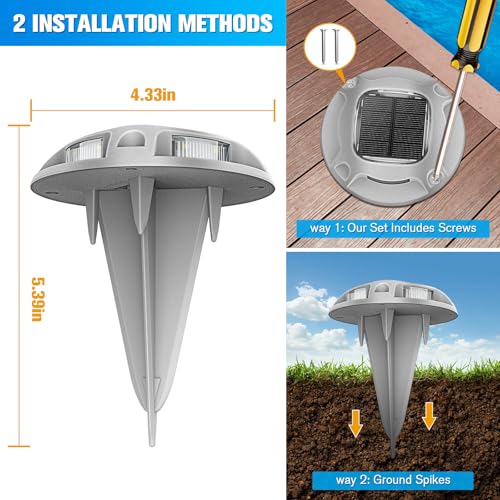Solar Driveway Lights Dock Deck Lights 12 Pack (12 Count)